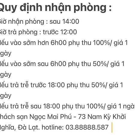 Ngoc Mai Phu Hotel Dalat Экстерьер фото